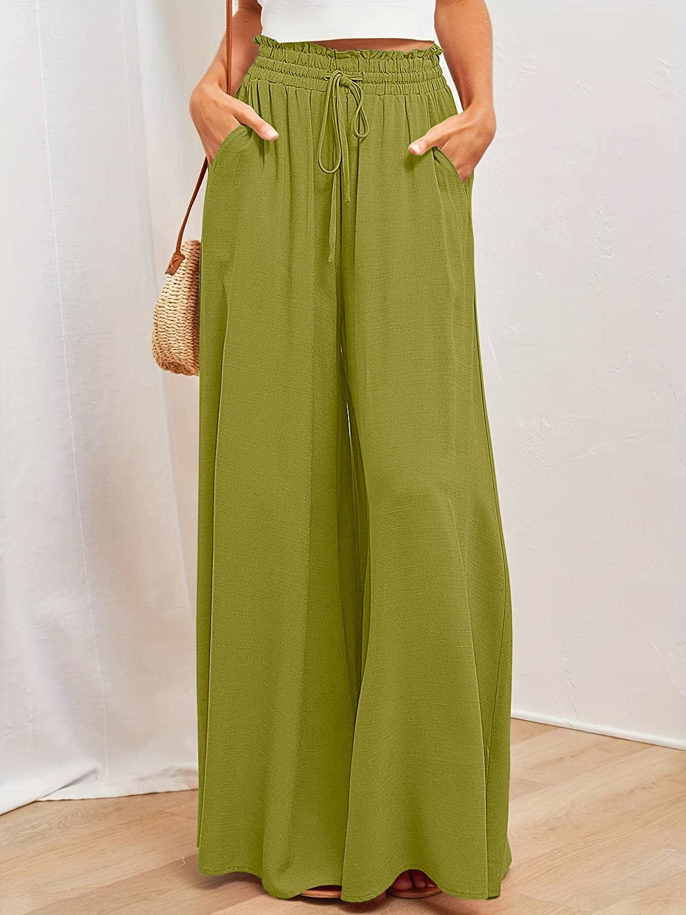 High-Waisted Wide-Legged Pants Long Skirt Pants