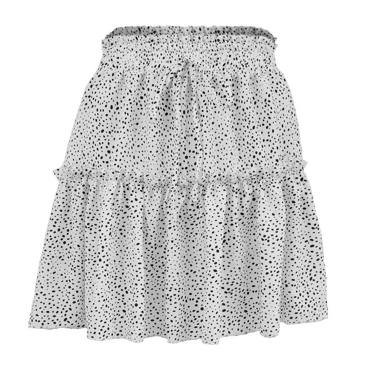 WOMEN'S HIGH WAIST RUFFLED FLORAL SKIRT_CWAB4791