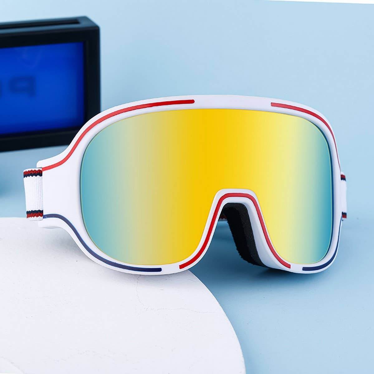 FASHIONABLE SNOW WINDPROOF LARGE FRAME SUNGLASSES