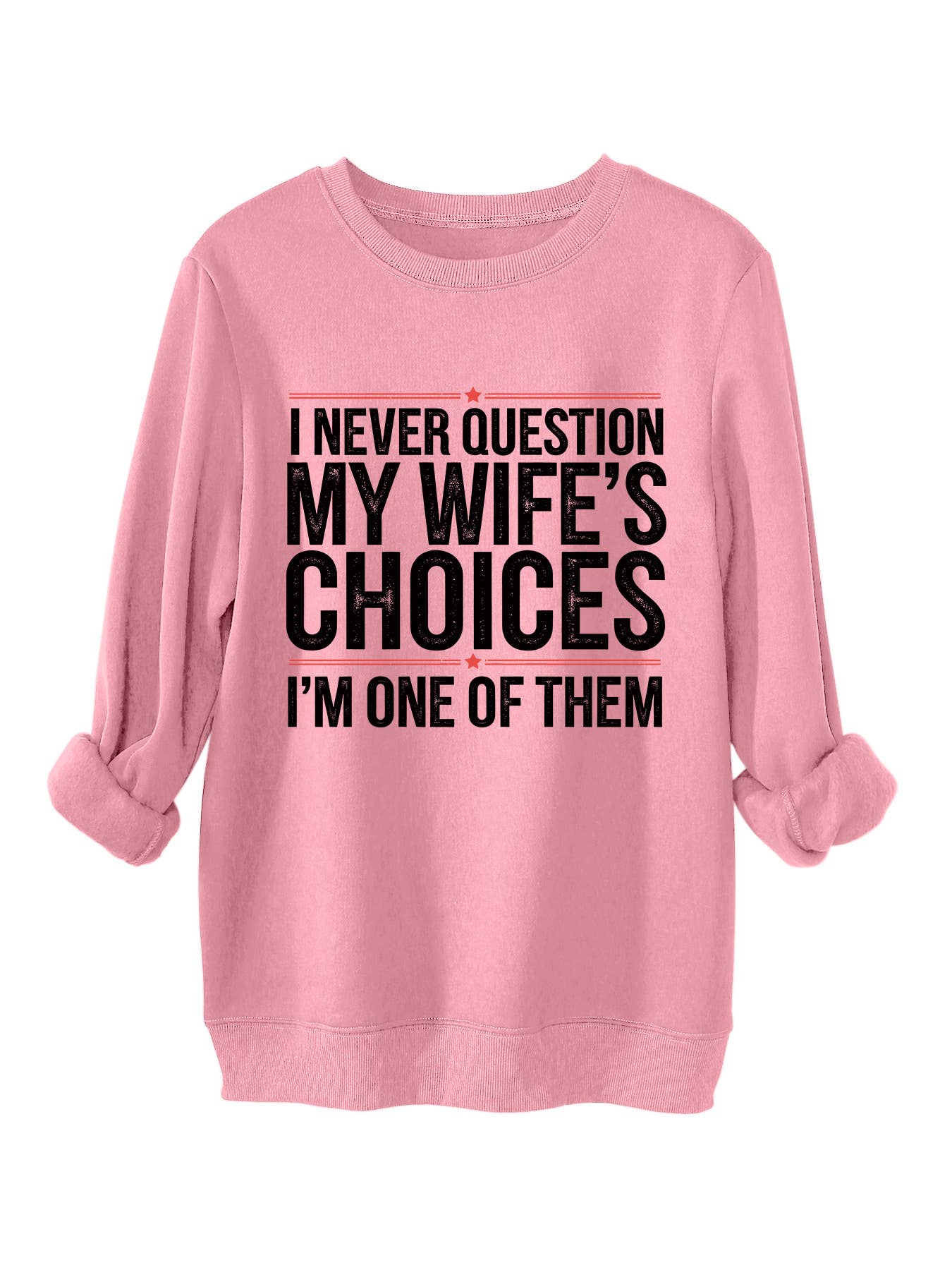 i never question printed thickened sweatshirt