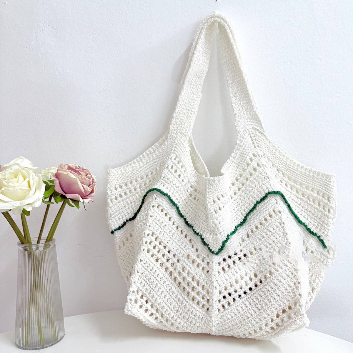 CUAB00327_2025 BOHO STRAW TOTE BAG LARGE BEACH VACATION