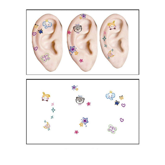 Waterproof Ear Tattoos ? Cute Cartoon Set