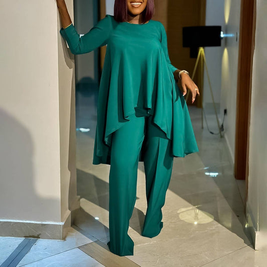 OVERSIZED TOP AND WIDE-LEG PANTS TWO-PIECE SET_CWSTB1141