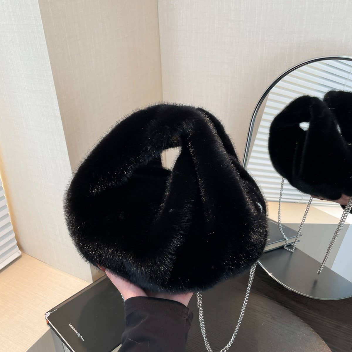 Cute Plush Fur Bag Women Handbag Crossbody_CUAB00541