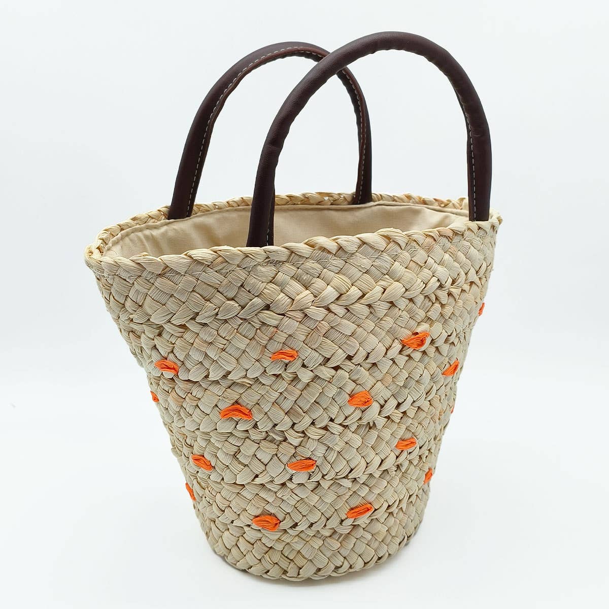 WOMEN CLUTCH RATTAN WOVEN WICKER PURSE BUCKET BAG_CWAB0820