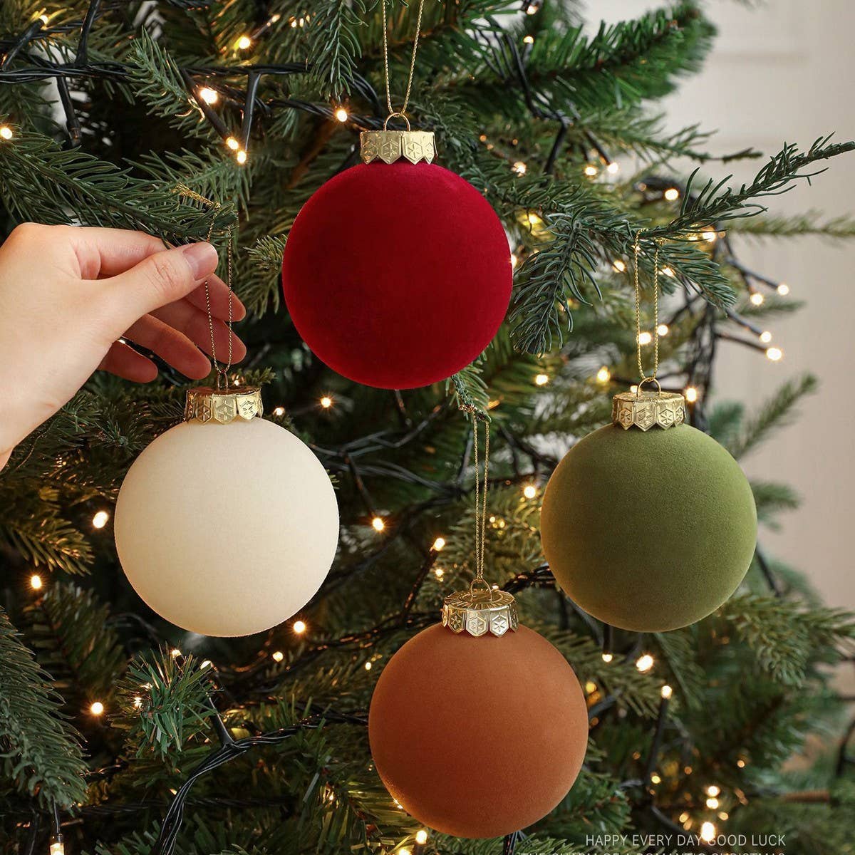 CWMM10399_8CM COLORFUL CHRISTMAS TREE BALL ORNAMENTS 6PCS
