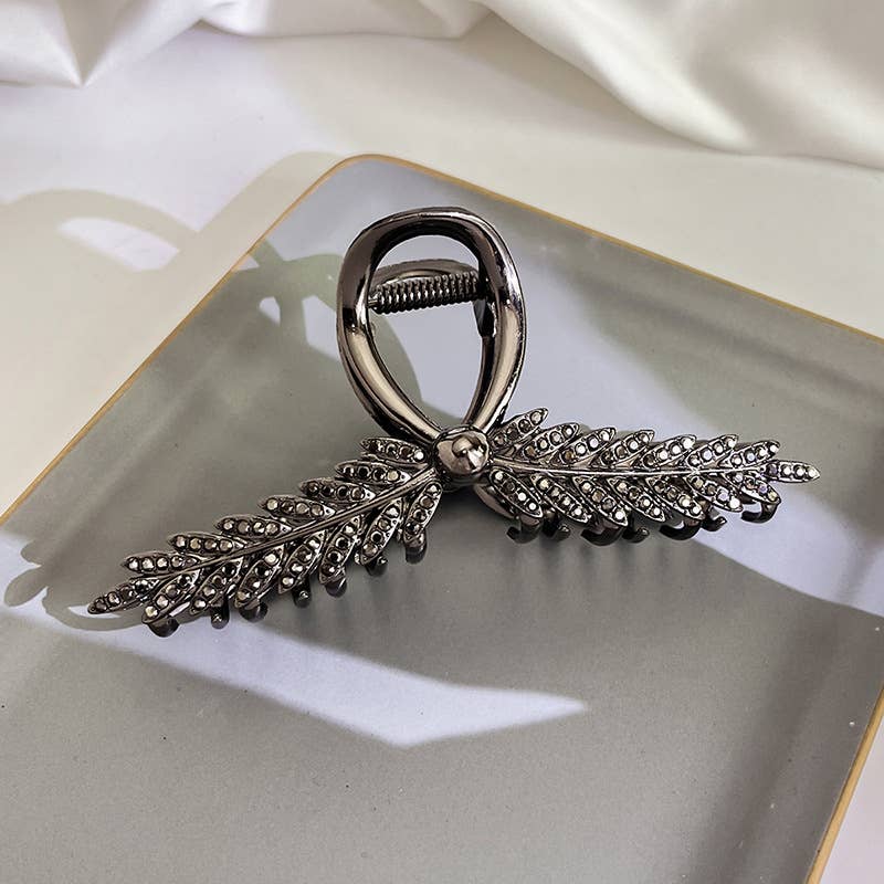 Geometric dark elegant metal clipper hair clips