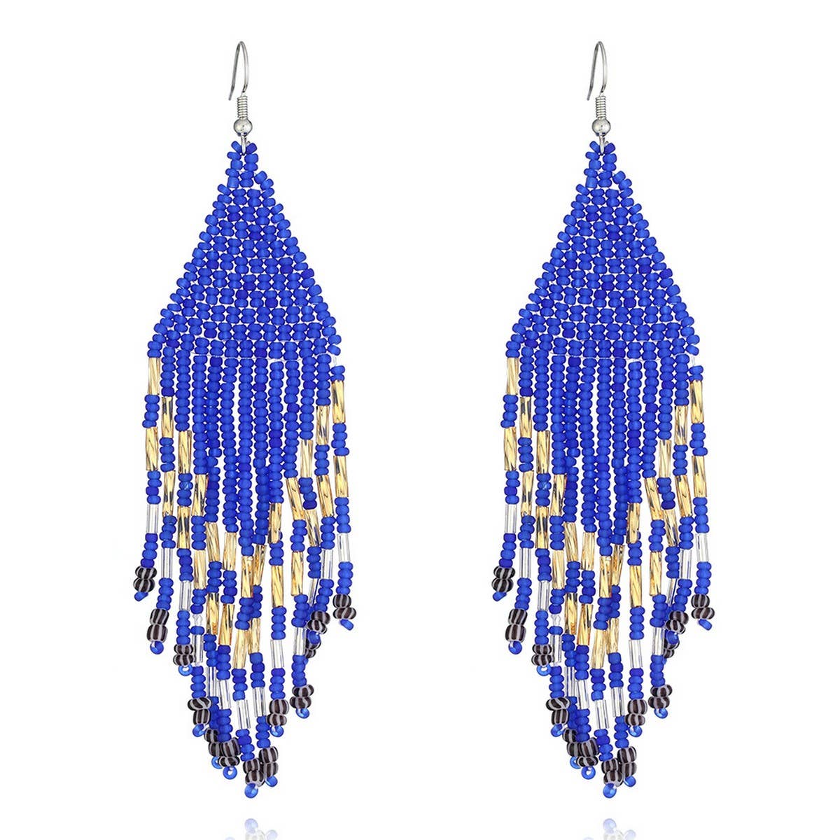 BOHEMIAN TASSELS DANGLE EARRINGS BEADED_CWAJE0754