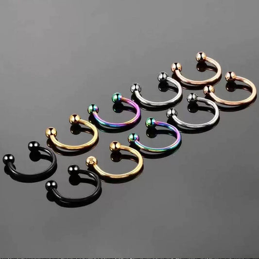 C-Shaped Ball Lip Ring Stainless Steel Piercing_CWMM9586