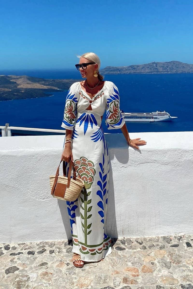 CWDMD6477_BACKLESS FLORAL BELTED VACATION MAXI DRESS