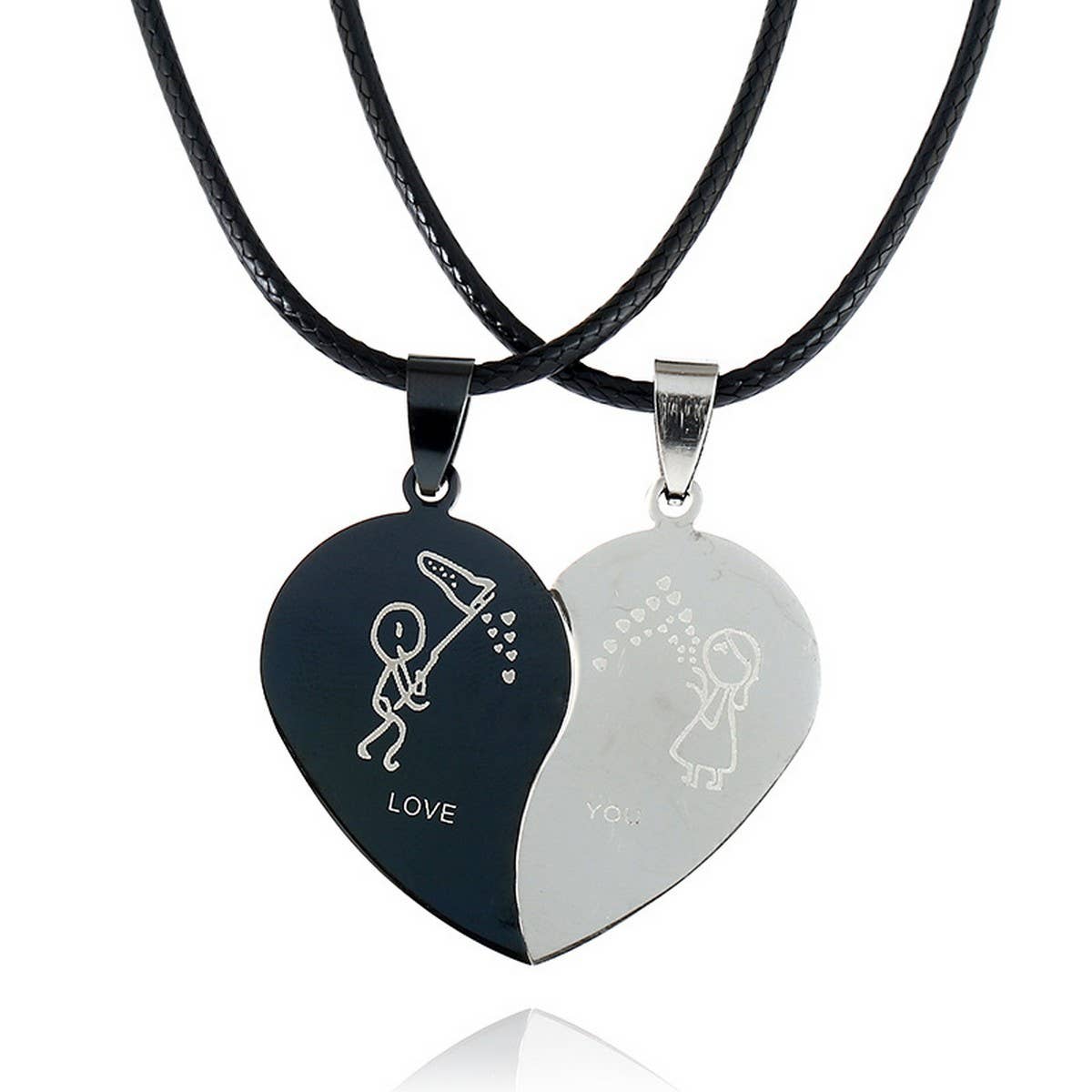 LOVE COUPLE TITANIUM STEEL NECKLACE