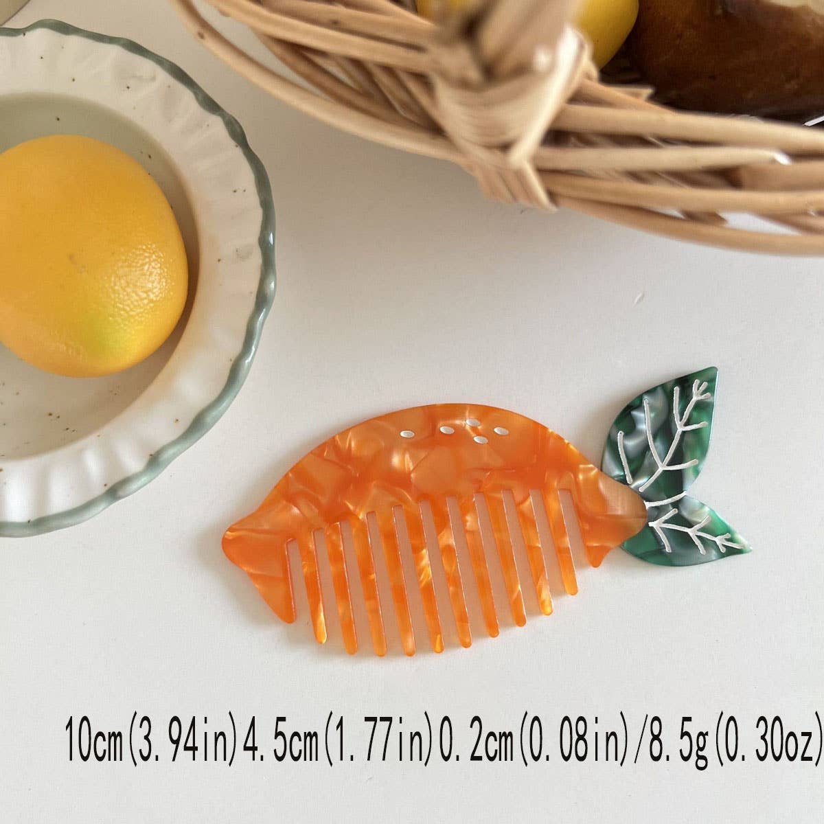 CWAHA07730_CUTE FRUIT ICE CREAM BURGER ACETATE HAIR COMB