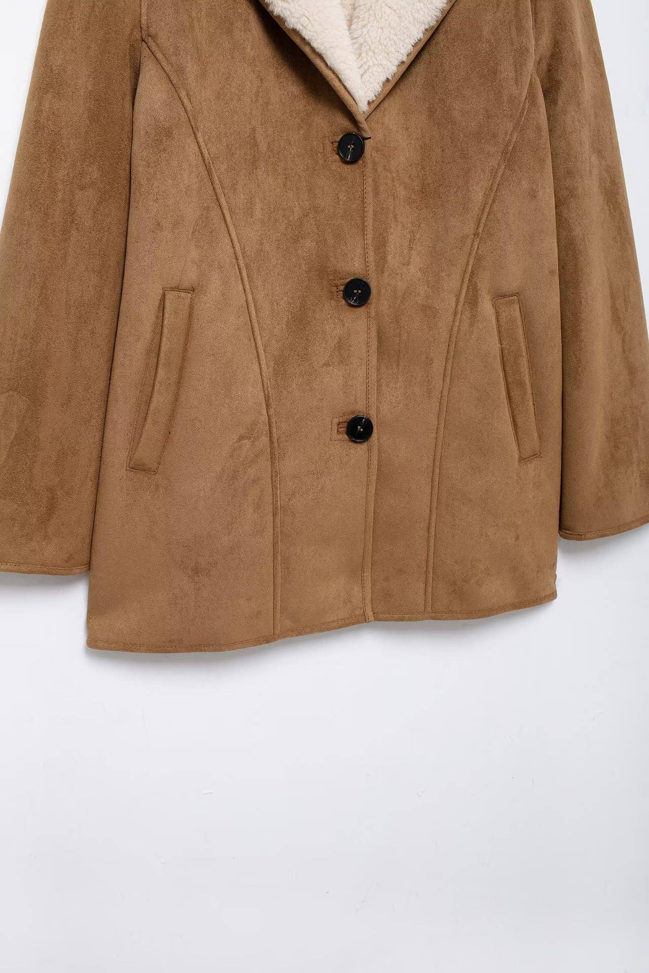 Street style double - sided medium - length coat