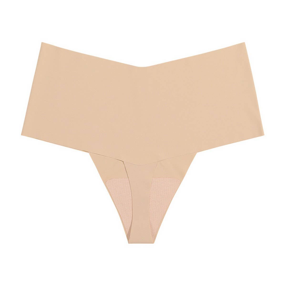 HIGH WAISTED LARGE SIZE SEAMLESS ICE SILK THONG