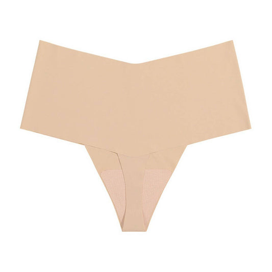 HIGH WAISTED LARGE SIZE SEAMLESS ICE SILK THONG