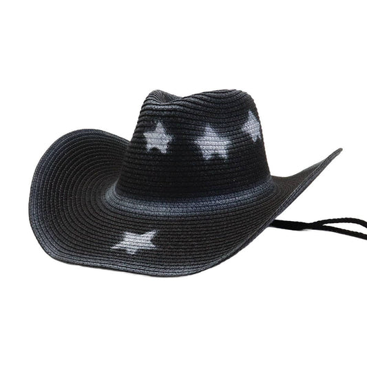 Unisex Western Star Spray Cowboy Sun Hat_CWAH04369