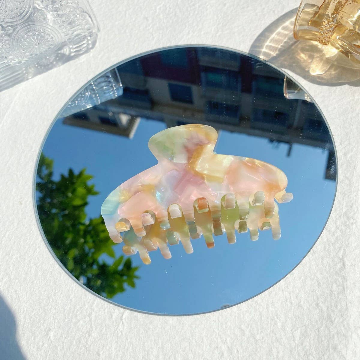 CWAHA1564_SUMMER BRIGHT TRANSPARENT HAIR CLAW CLIP