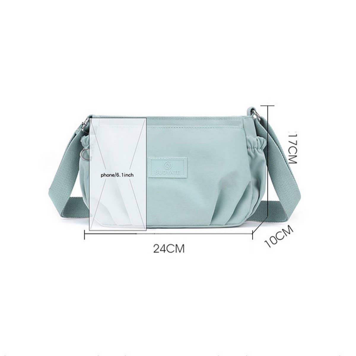 WATERPROOF NYLON SHOULDER BAG FOR MOBILE PHONE