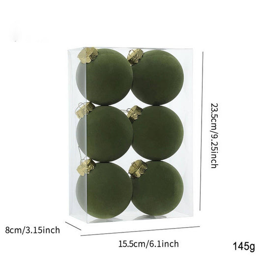 CWMM10399_8CM COLORFUL CHRISTMAS TREE BALL ORNAMENTS 6PCS