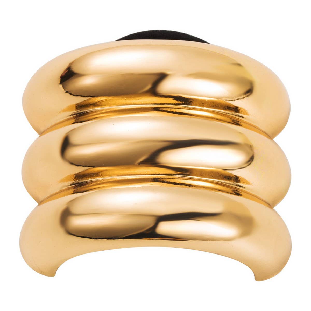 Geometric Metal Hair Tie for High Ponytail Style