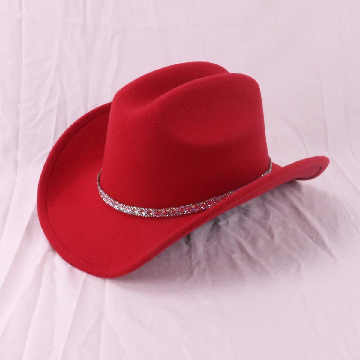 Rhinestone Western Fedora Hat with Wide Brim_CWAH3660