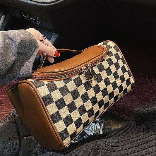 NEW CHECKERBOARD LARGE-CAPACITY COSMETIC BAG_CWAB4491