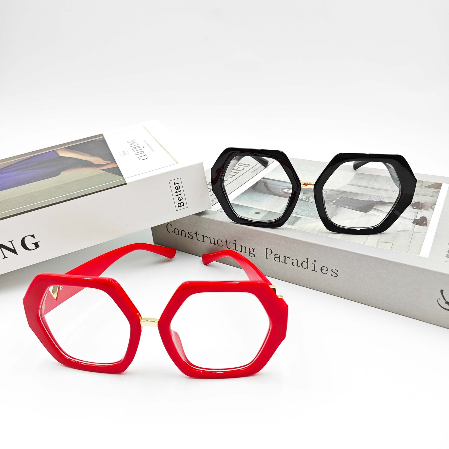 WOMEN GEOMETRIC FRAME EYEGLASSES