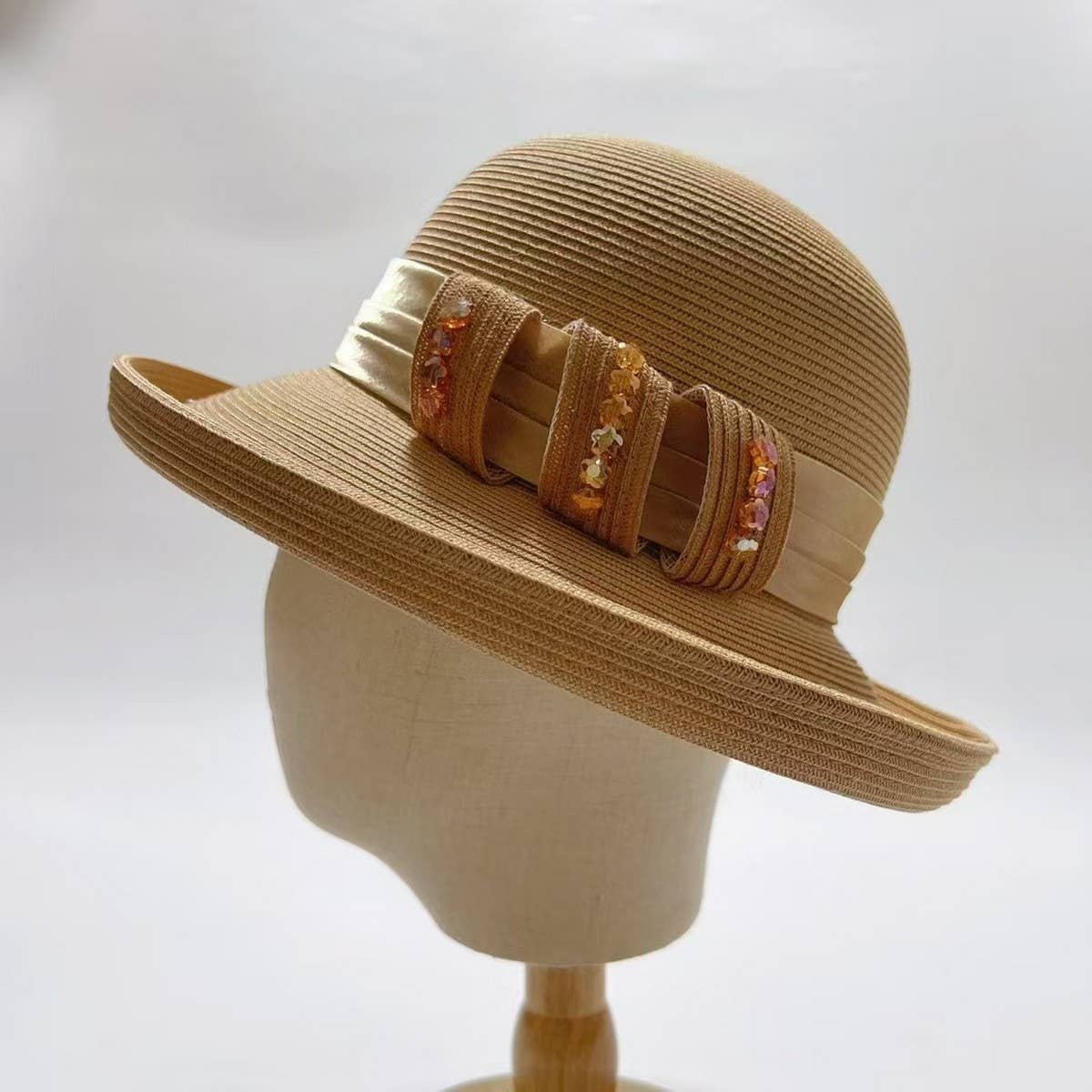 Summer outdoor sun protection straw hat_CWAH3495