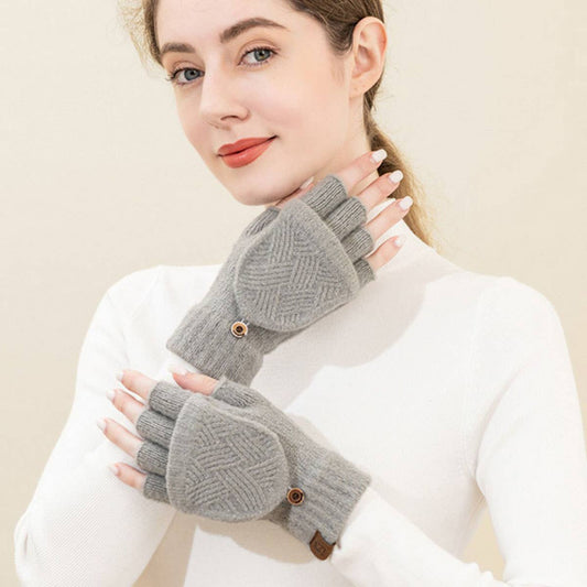 WINTER COLD PROTECTION WARM HALF FINGER GLOVES