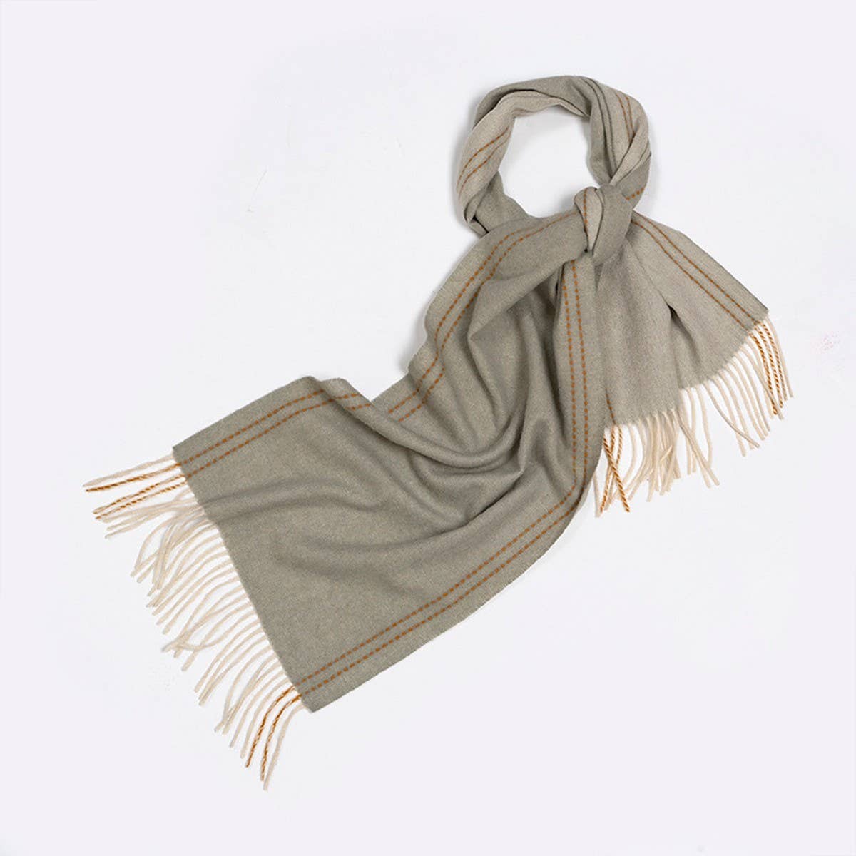 100% Wool Double-Sided Scarf - Warm Unisex Shawl_CWASC2306