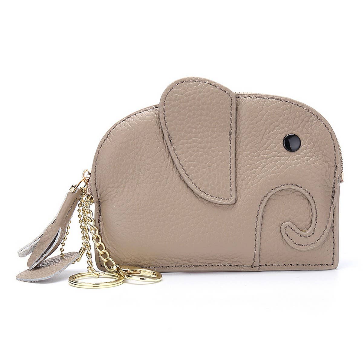 GENUINE LEATHER ELEPHANT MINI CREATIVE WALLET_CWAB3891