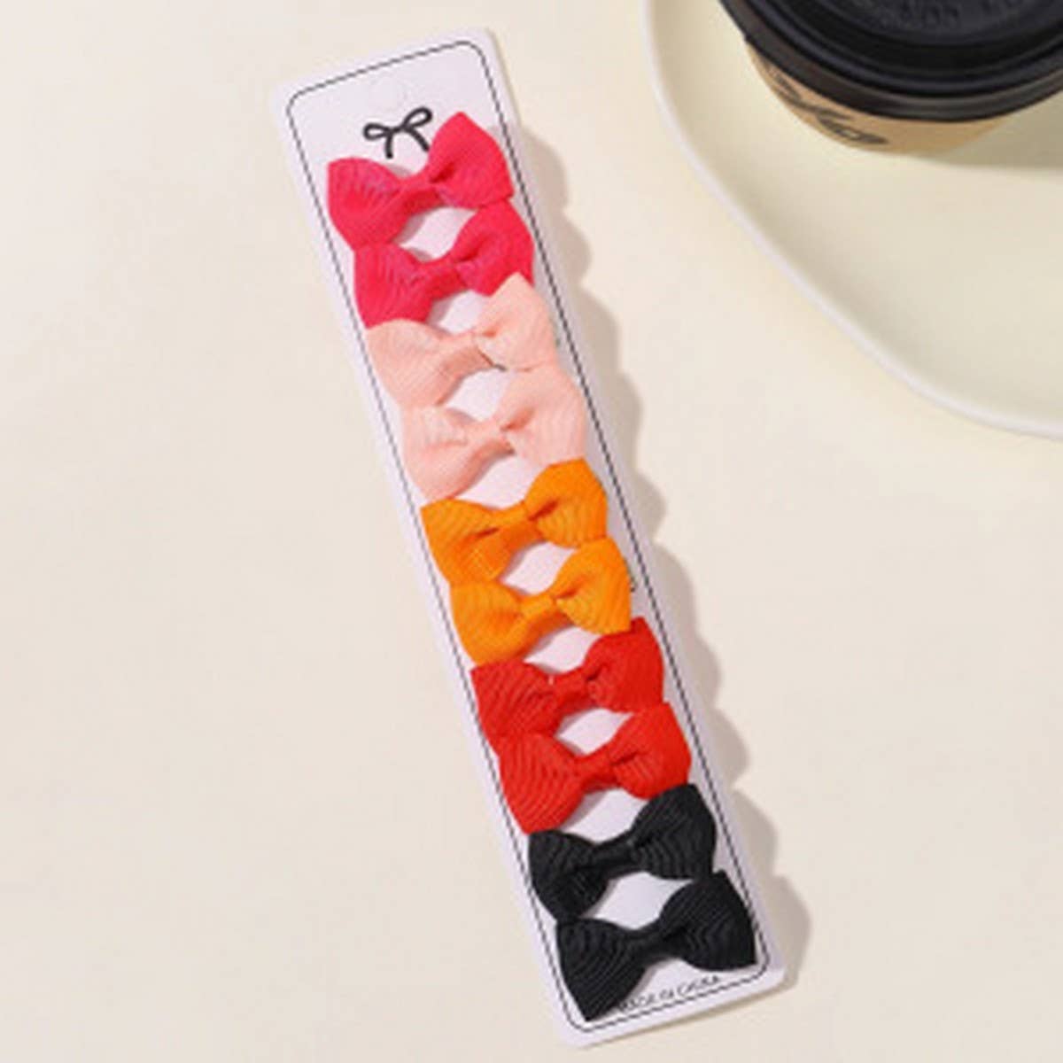 Kids Bow Hair Clips with Neck Bow Design