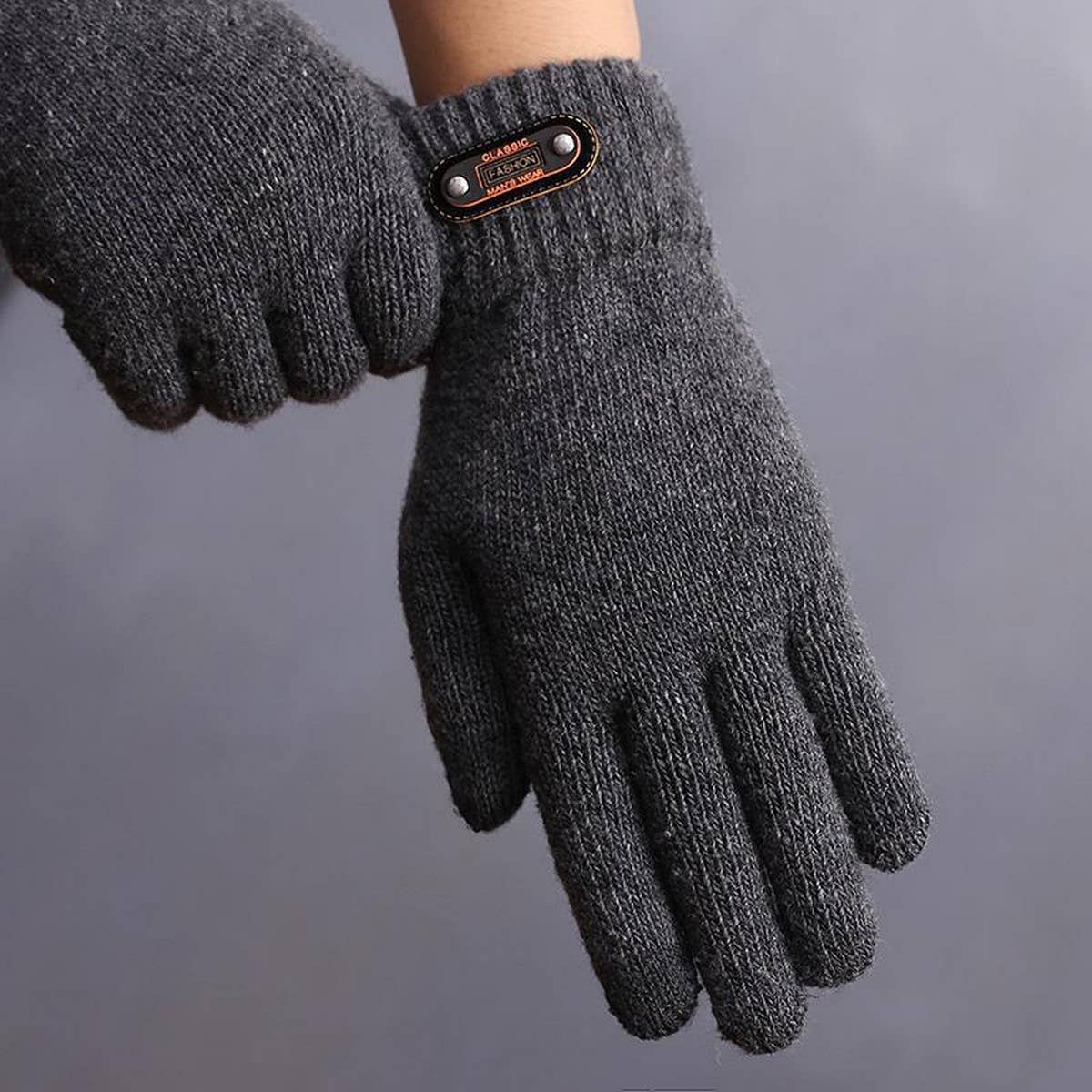 CWAG00540_MEN WINTER KNIT TOUCHSCREEN WARM GLOVES