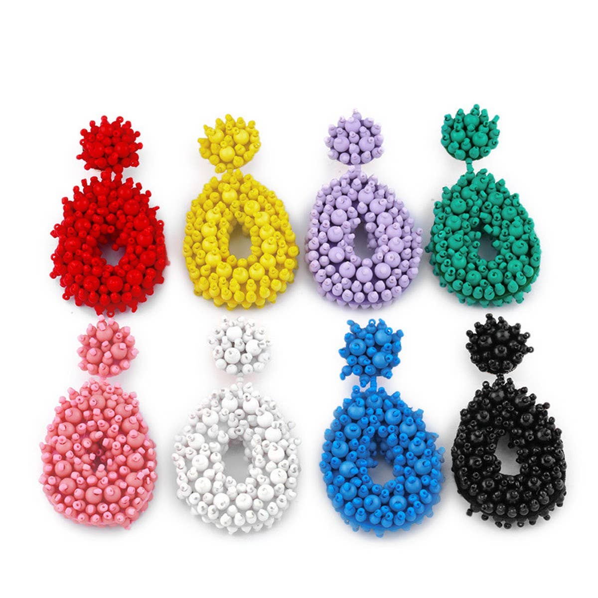 BOHEMIAN WOVEN BEADED EARRINGS_CWAJE0973