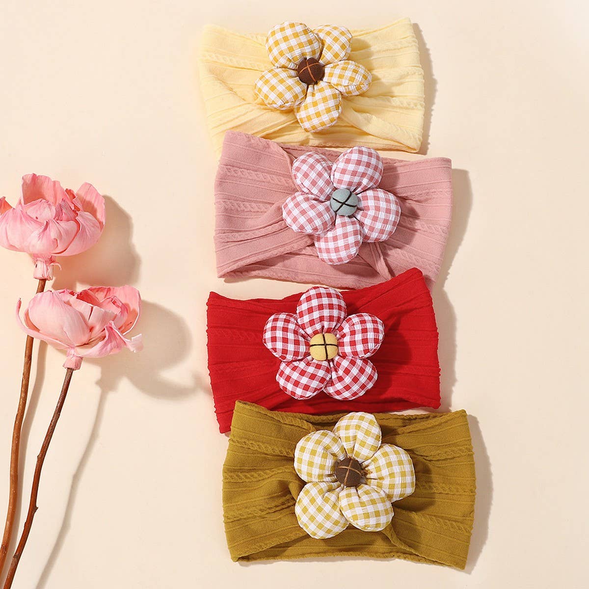 Soft Baby Headband with Flower ??Nylon Stretch_CWAHA6721