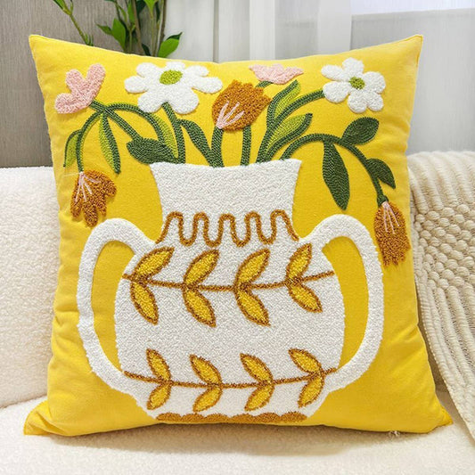 Luxury Embroidered Throw Pillow Cover for Sofa/Bed