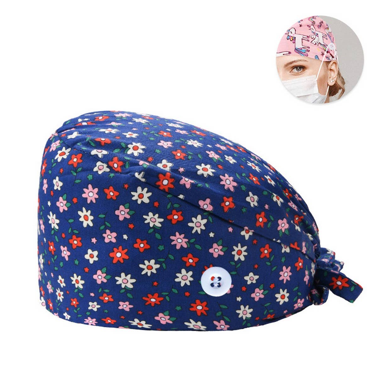 SWEATBAND COTTON PRINTED LACE-UP WORK HAT_CWAH3327