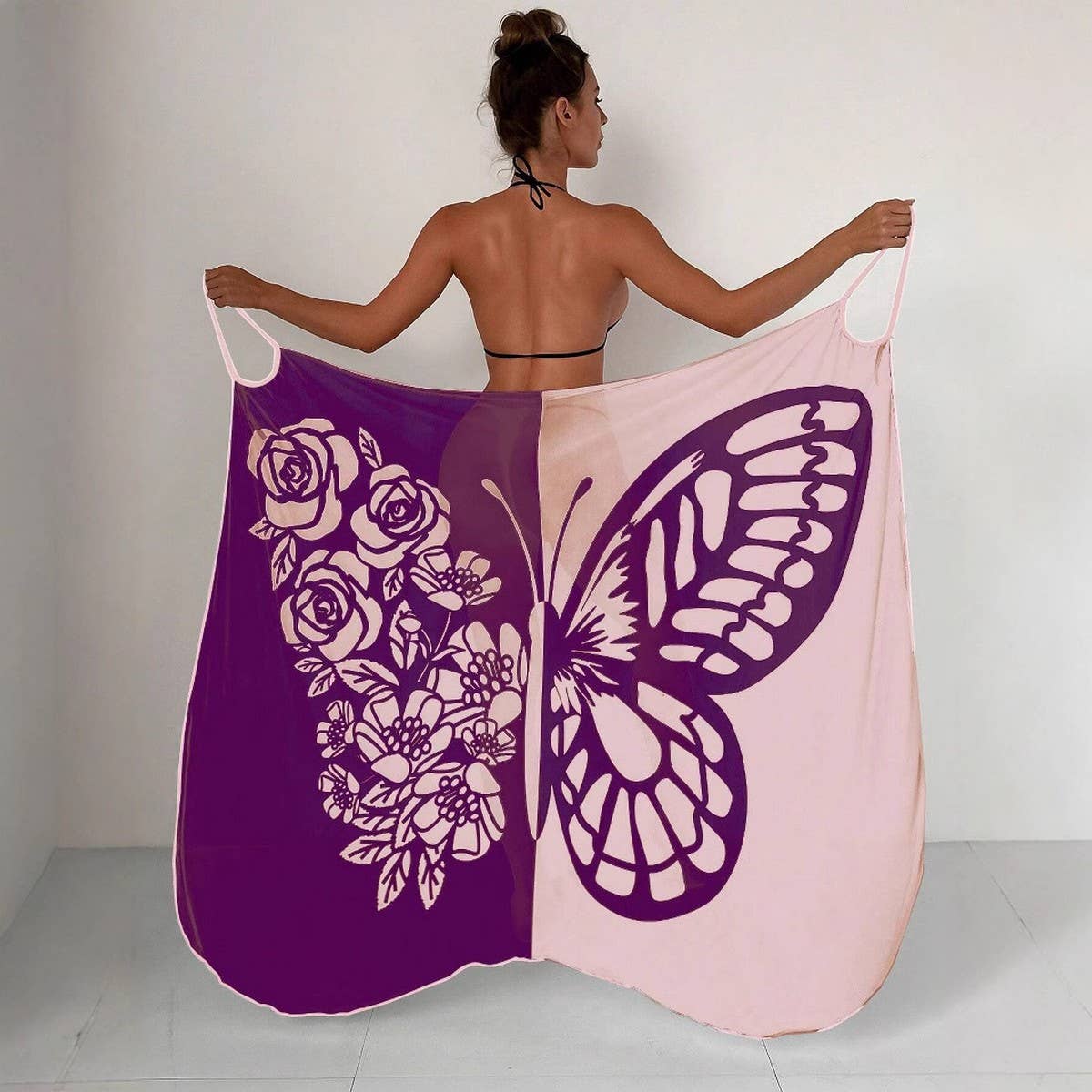 Multi-Way Beach Dress, Color-Block Print Cover-Up