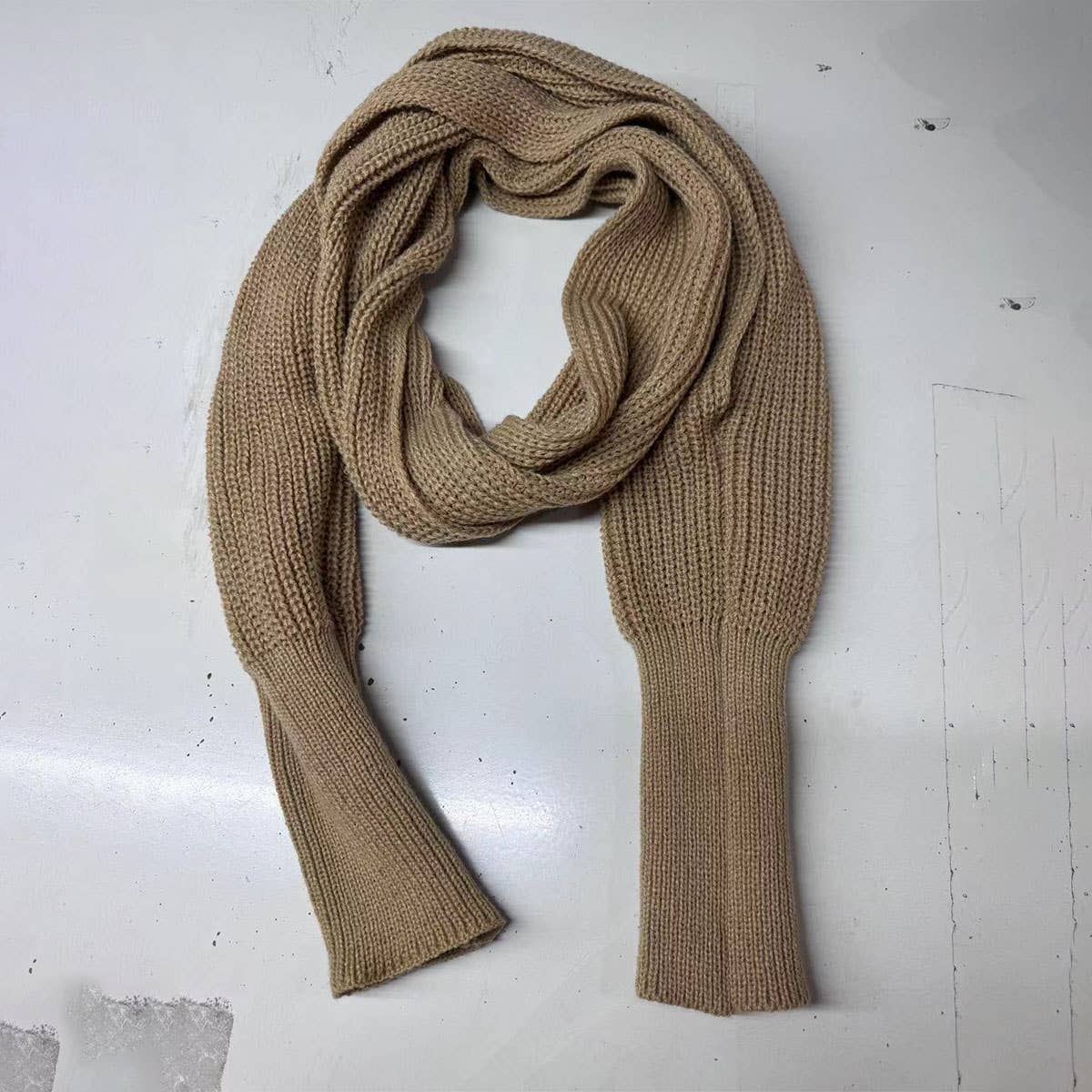 Knitted Sleeve Scarf Shawl for Men & Women Winter