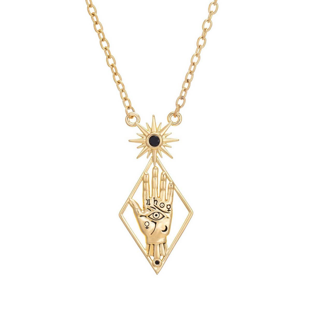 Creative Stainless Steel Palm Totem Necklace