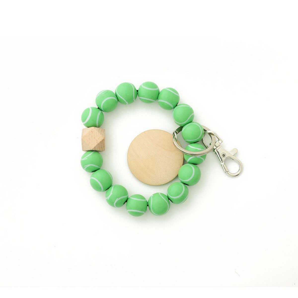 Sports Charm Wooden Beads Keychain_CWAB5102