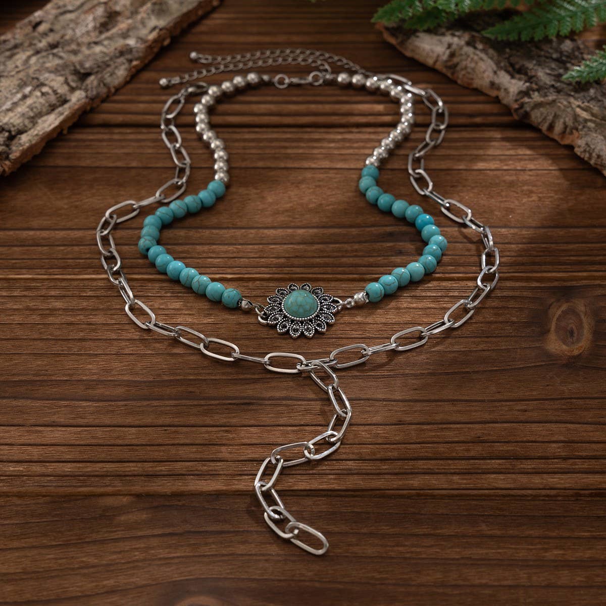 FASHIONABLE AND SIMPLE MULTI-LAYER ALLOY NECKLACE_CWMM3188