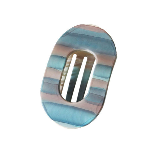 Phantom Color PC matte flat oval hair clip