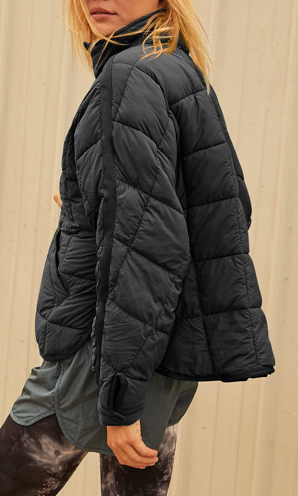 LIGHTWEIGHT ZIPPER COMPRESSIBLE SHORT DOWN JACKET