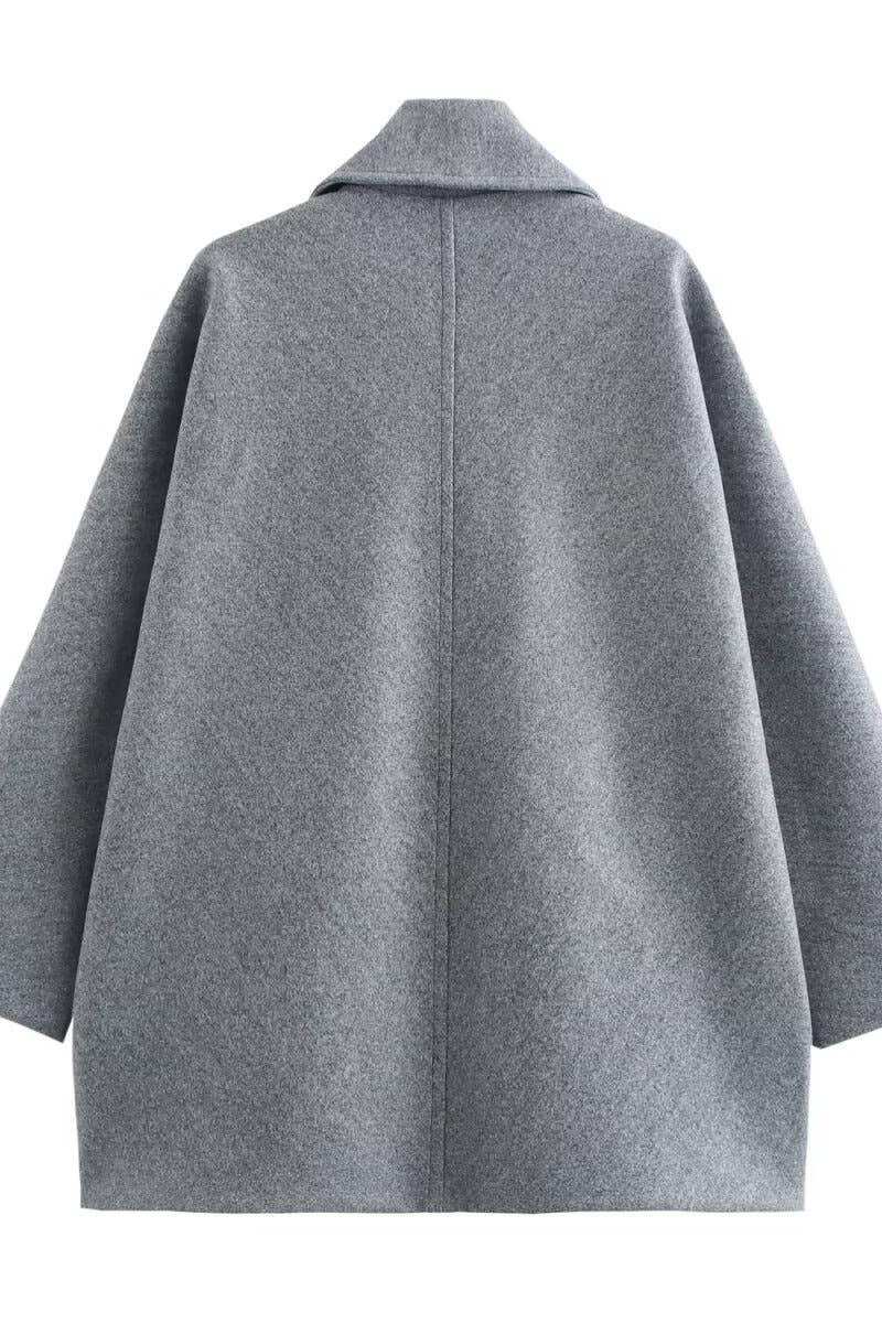 CWOCO0903_FALL FASHION BUTTON-UP LONG-SLEEVED COAT