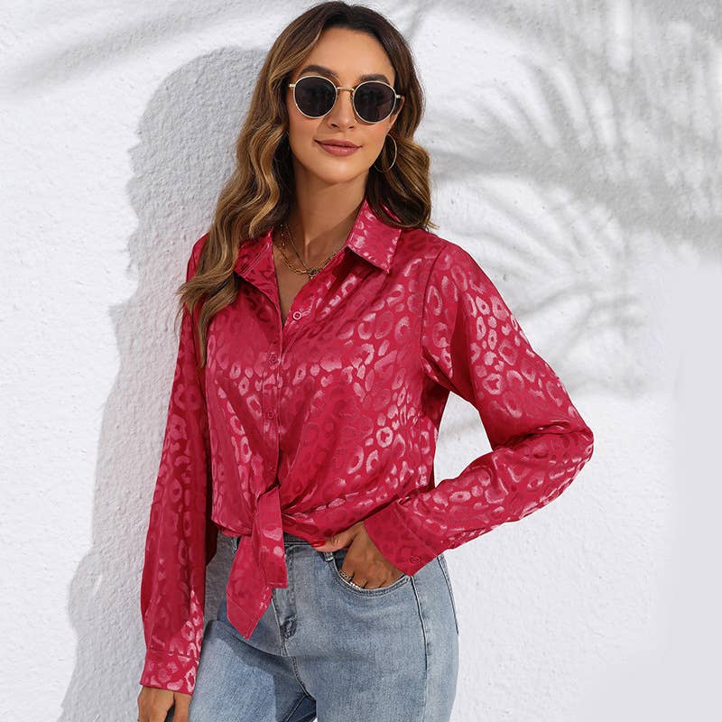 Women's satin fancy shirt