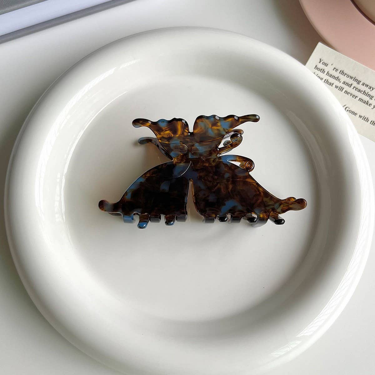 Butterfly Acetate Large Hair Claw Clip for Women_CWAHA5775