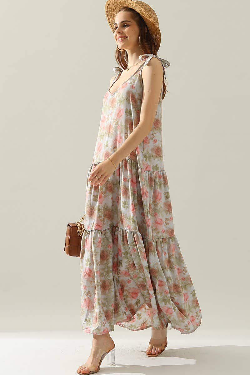 CWDMD826_STRAP TIE SLEEVELESS DRESS WITH TRIM TAPE AT HEM