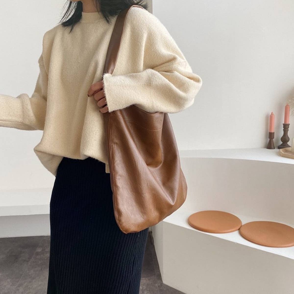 CWAB4833_LARGE CAPACITY CASUAL VERSATILE SHOULDER BAG