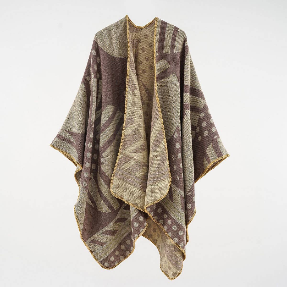 GEOMETRIC LINE FASHION WOMEN'S WARM SHAWL